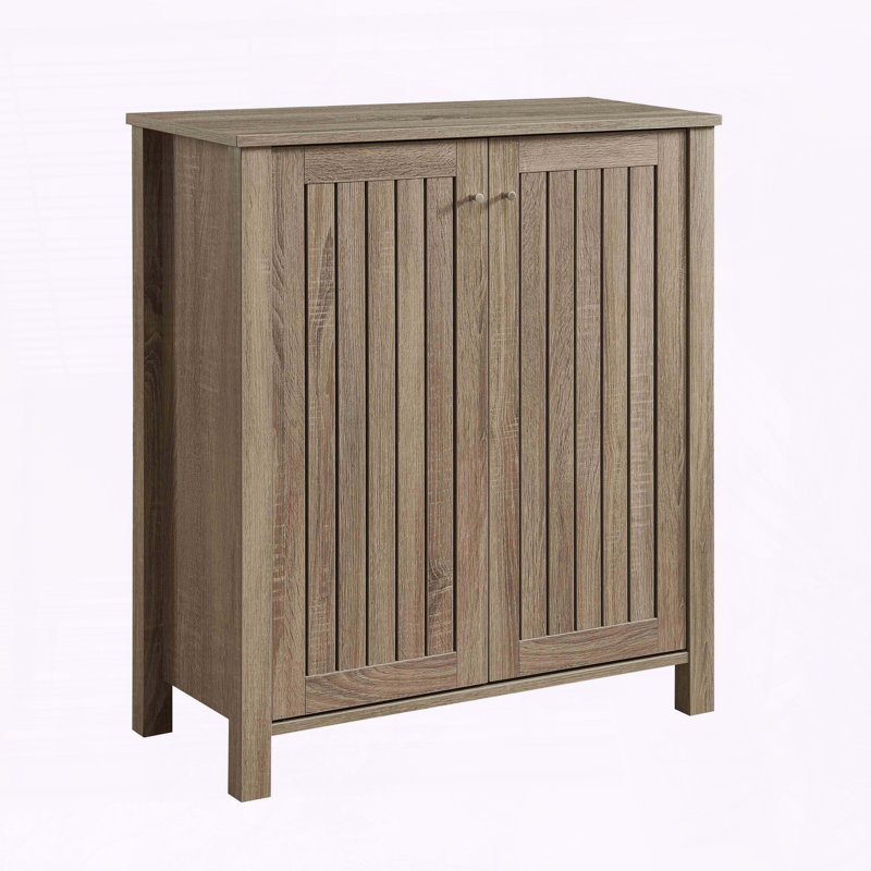 Range-chaussures ventilé à 2 portes avec 4 tablettes - taupe foncé