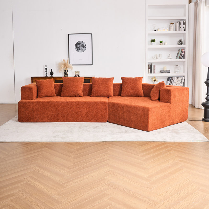Canapé en mousse à mémoire de forme, sans installation et facile à transporter, canapé moderne à assise profonde avec tissu chenille, idéal pour le salon et le bureau personnel