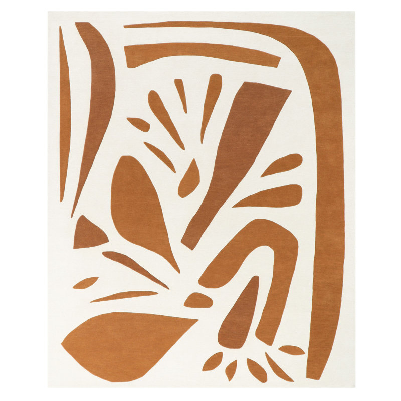 Alpha Hand Tufted Wool Area Rug, Rectangle 5'7" x 6'7"