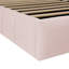 Upholstered Single (3') Velvet Ottoman Bed-2103048853