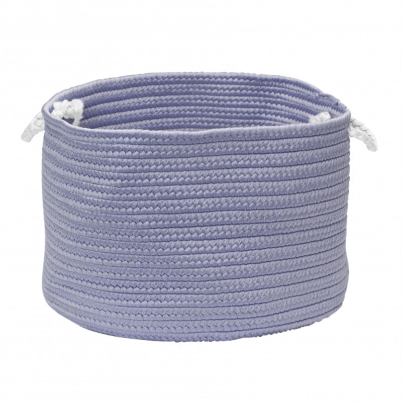 Basket with Handles, Amethyst, 12" H x 12" W x 8" D