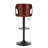 Ferriera Set of 4 Swivel Bar Stool Upholstered Adjustable Height Counter Stool with Leather Seat Metal Frame-586213501