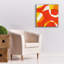  'Orange Starburst 3' by Laura Gibson Canvas Wall Art, 26" x 26"