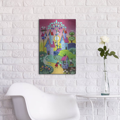 «The Plum Tree» par Koday, art mural en métal, 16 po x 24 po