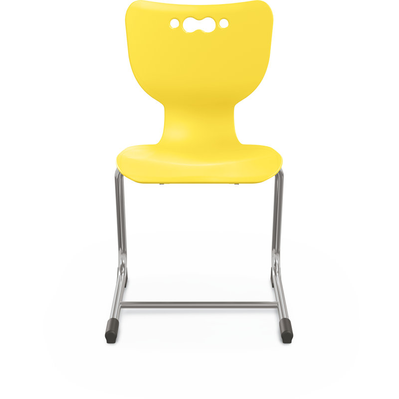Chaise de classe en porte-à-faux Hierarchie, Jaune, Chaise 14 po