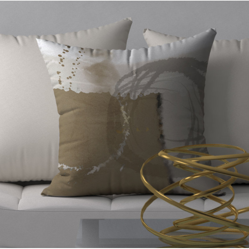 Abstract Reversible Throw Pillow, 20" x 20"