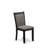 13-piece Dining Room Table Set, a Rectangular Kitchen Table and 12 Dark Gotham Grey Linen Fabric Dining Chairs, 39x120 Inch, Wire Brushed Black-836554777-815102944