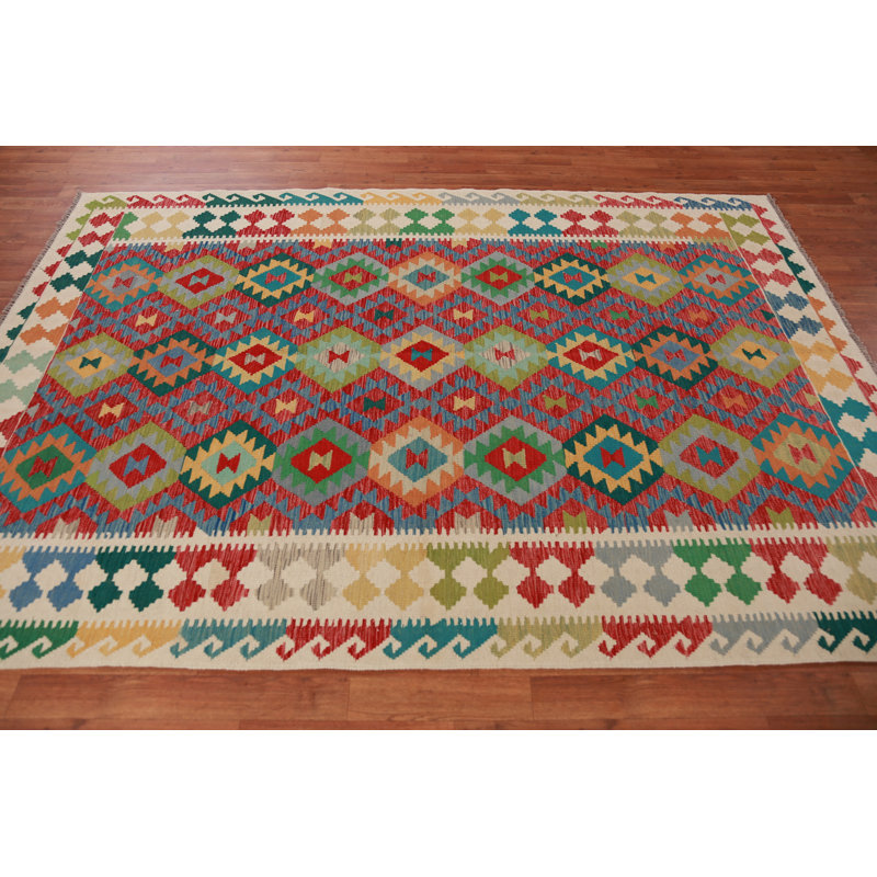 Flat Weave Wool Kilim Oriental Area Rug 6x8