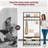 Hall Trees Entryway Bench with Storage, Multifunctional Hallway Organizer, Accent Furniture with Metal Frame