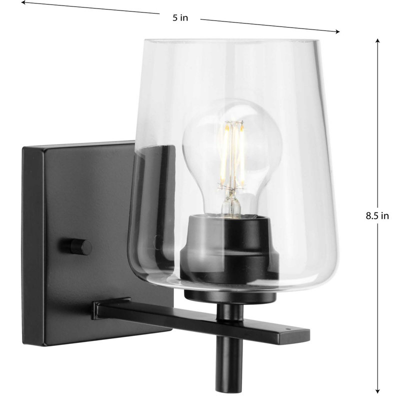 Larned Dimmable Vanity Light, Matte Black