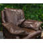 Ensemble de fauteuil en cuir et repose-pieds