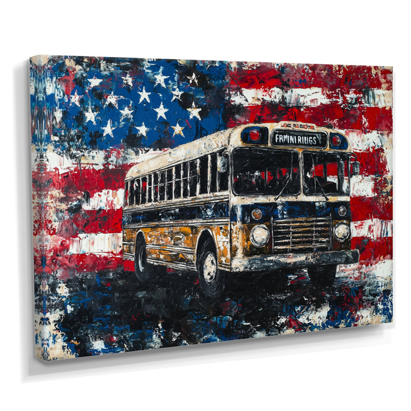 Labibah - Patriotiste américain, art mural, H 12 po x l 20 po, Toile tendue, Ne s’applique pas