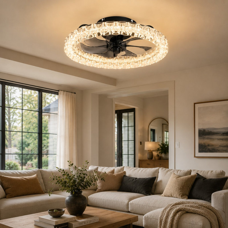 Ventilateur de plafond réversible 20 po avec éclairage à DEL à intensité variable et télécommande