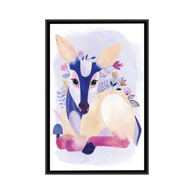 «Gerharda Enchanting Forester IV», art encadré, Toile encadrée noire, H 26 po x l 18 po x P 1,5 po