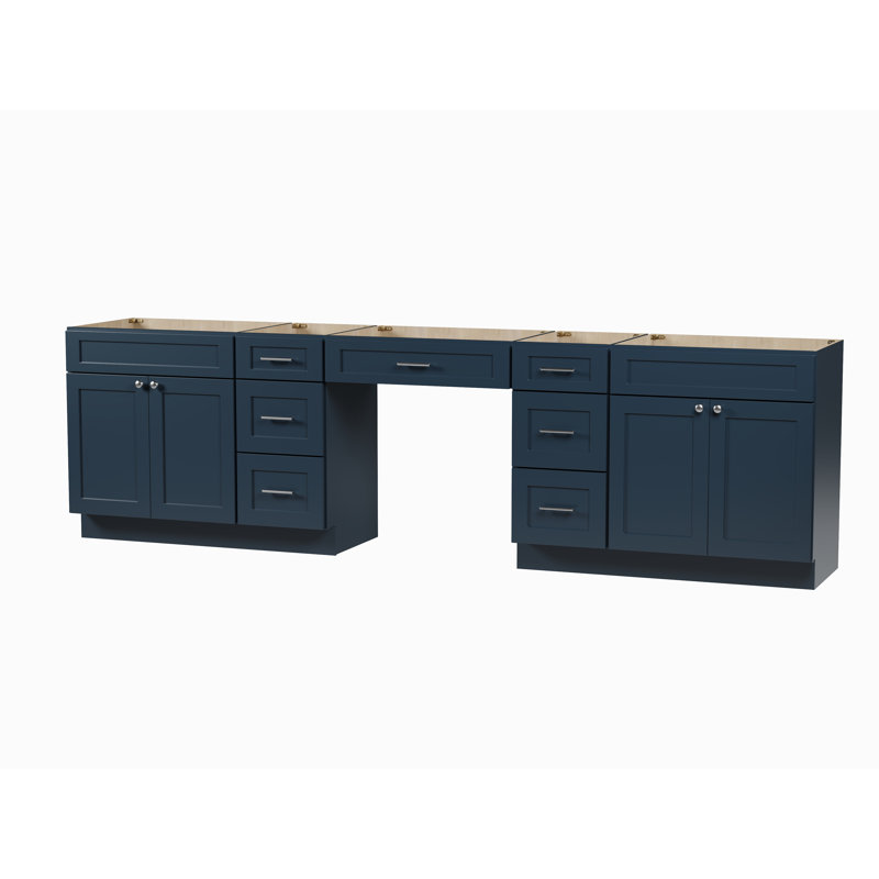 Base de meuble-lavabo double 120 po seulement, Bleu