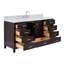 Meuble-lavabo sur pied simple 67 po avec plateau en marbre Flynt-90865198