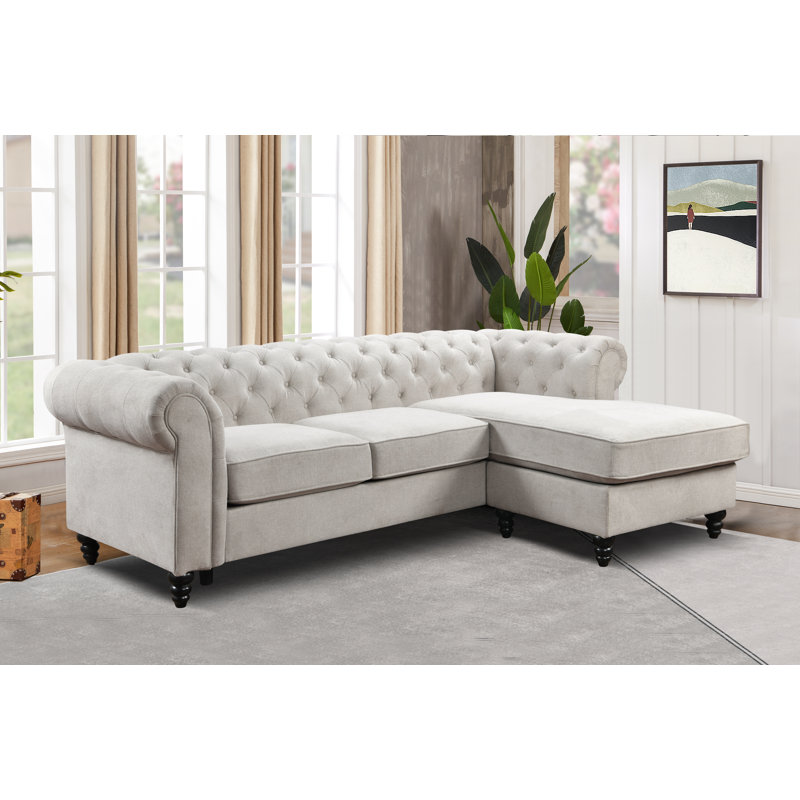 Canapé modulaire Aadila, 100 % polyester beige