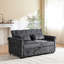 Lit 2 places gris foncé avec dossier rembourré confortable et confortable