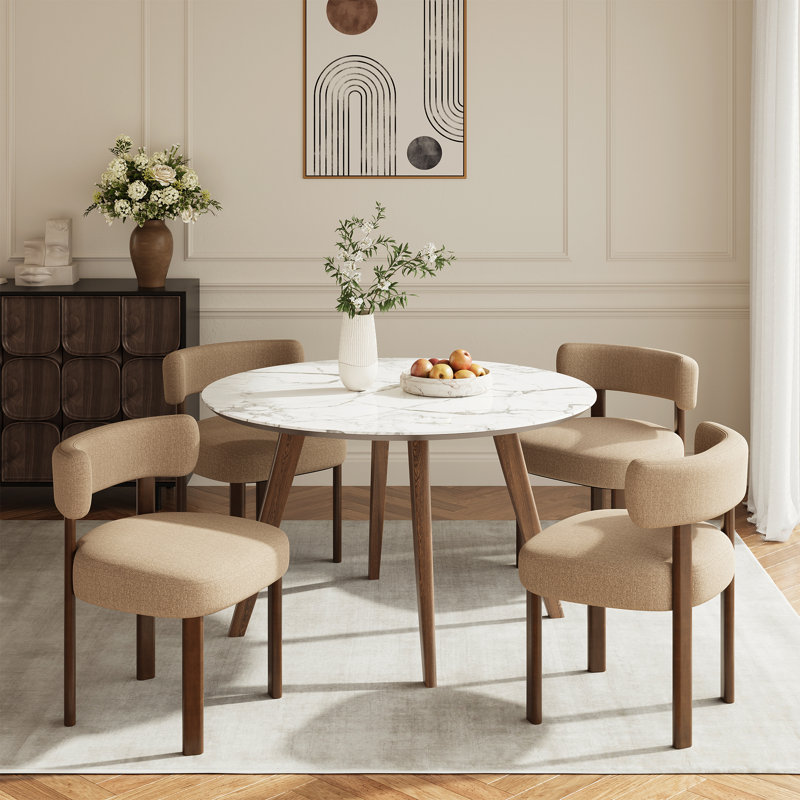 Chaise rembourrée Modern, Chameau