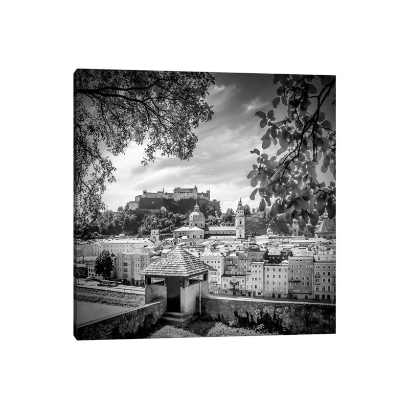 Salzburg Gorgeous Old Town With City Wall by Melanie Viola - Wrapped Canvas Print, 30.48 cm H x 30.48 cm W
