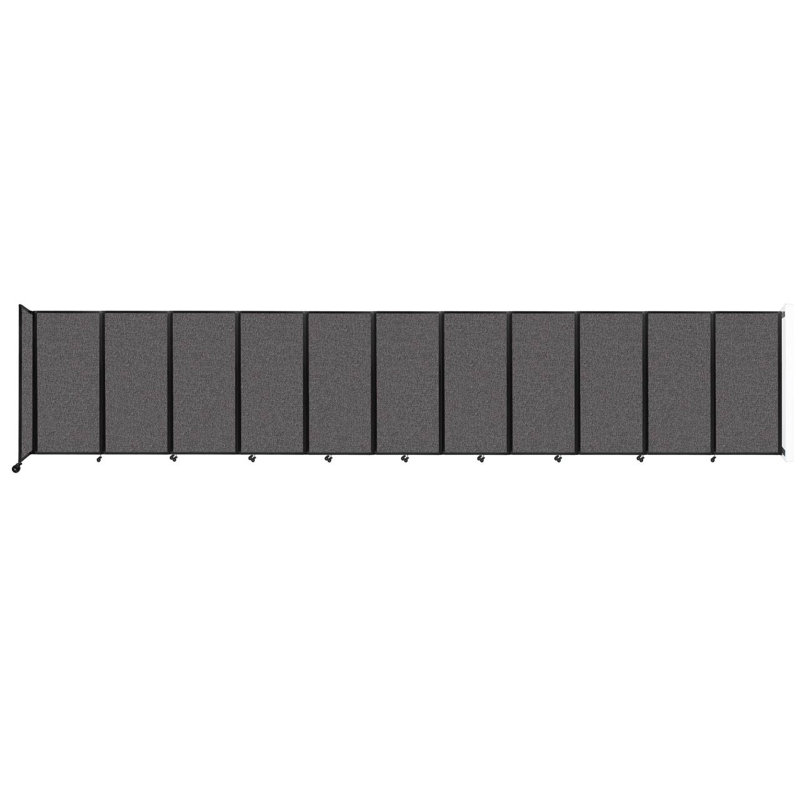 11 - Cloison pliante à panneaux, 11, H 72 po x l 366 po x P 12 po, Gris anthracite