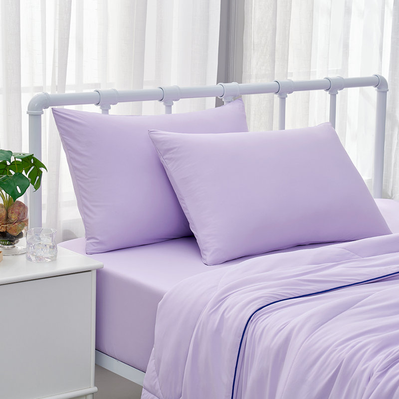 Pillowcase Nylon Knitted, Purple, King Pillow Case
