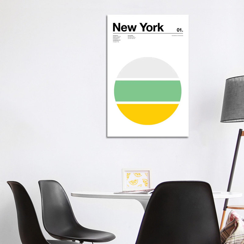 New York 1 Piece Wall Art on Canvas, 101.6 cm H x 66.04 cm W x 1.91 cm D, Wrapped Canvas