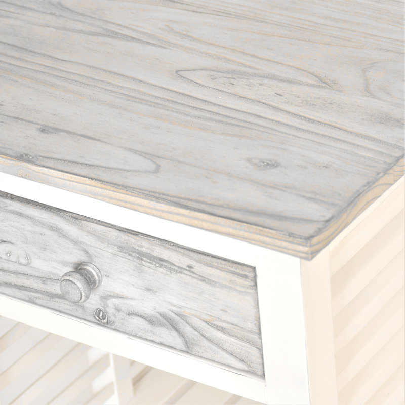 Islamorada - End Table - Dapple Grey and Blanc Finish