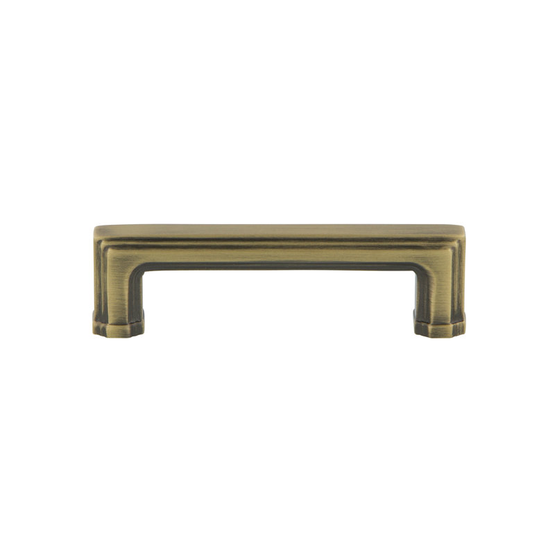 Carré 3" Center to Center Bar Pull, Antique Brass