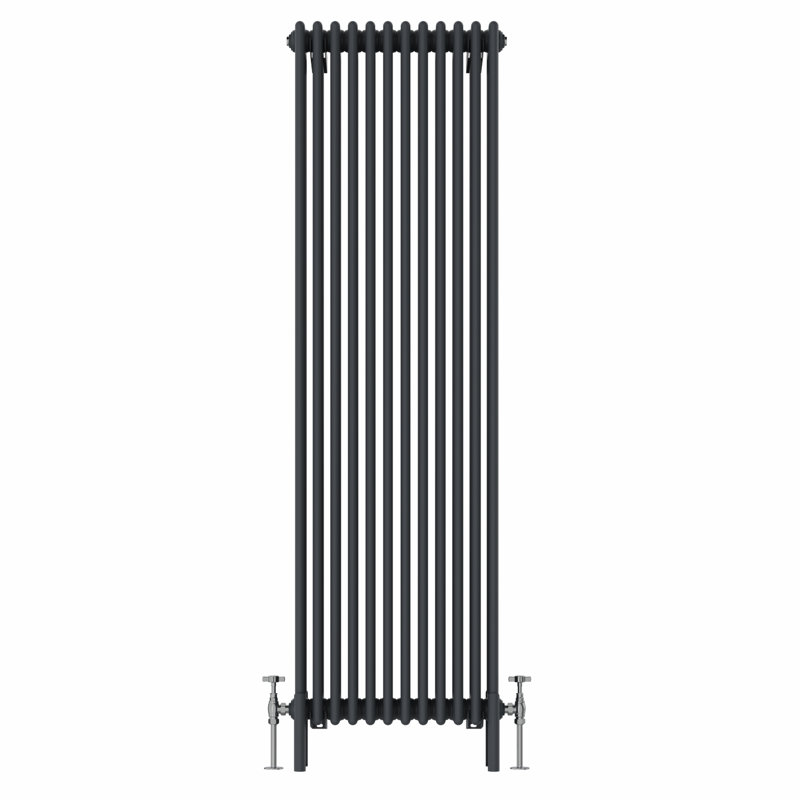 Adamo Vertical Traditional 4 Column Radiator 1800x560mm, Anthracite