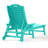 Brighton Outdoor Poly Reclining Chaise Lounge With Wheels & Cup Holder-557471173