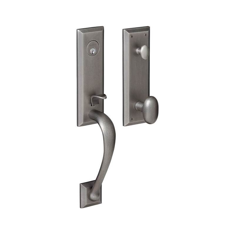 Cody Handleset with Single Cylinder Deadbolt and Door Knob and Rosette, Satin Black, Keyed Alike, Yes