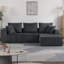Canapé modulaire en L en velours côtelé avec assise profonde et méridienne gauche-131236645-131236646