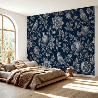 Papier peint adhésif auto-adhésif moderne pour la chambre à coucher L 69 po x l 96 po Peel and Stick