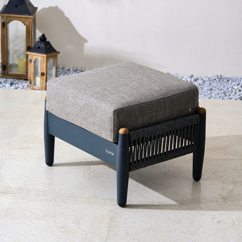Repose-pieds de patio en aluminium avec coussins Nord