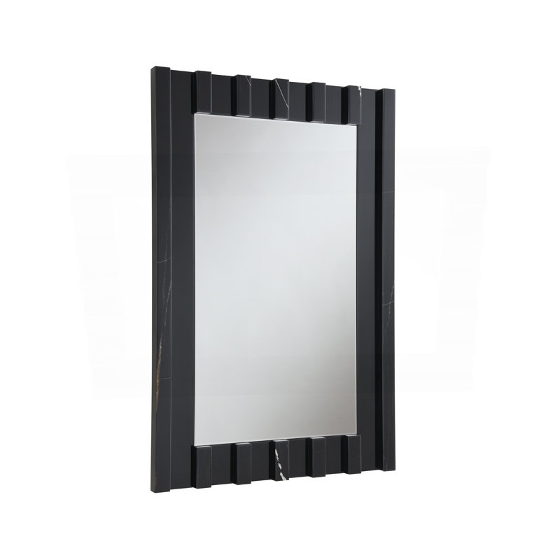 Miroir décoratif noir élégant et élégant pour une touche de luxe et d'élégance moderne