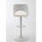 Bar Stools Set of 2 Modern White PU Counter Height Barstool, High Padded Swivel Adjustable Barstools with Back for Bar Counter and Kitchen Island-1388620925