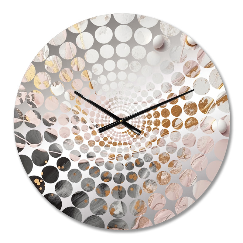 Baljit - Horloge murale abstraite en marbre, Médium