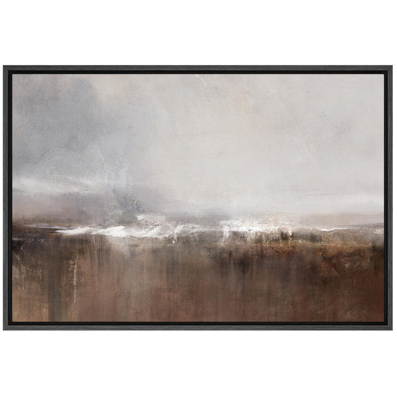 Paysage minimaliste brun, minimaliste douillet, H 24 po x l 36 po x P 1,5 po, Noir
