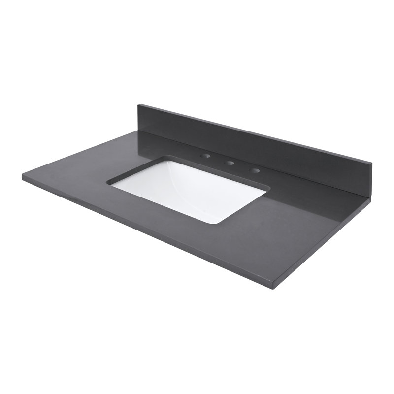Lotte 37'' W Single Vanity Top, Ural Gray