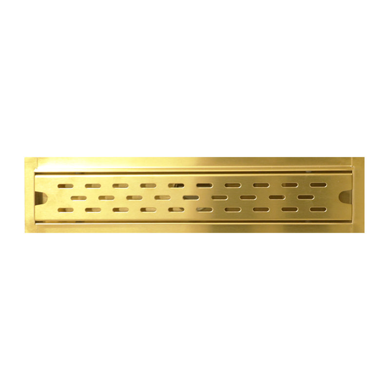 16" Linear Shower Drain, Gold