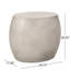Table d'appoint d'extérieur en béton léger - forme ovale minimaliste pour patio, gris, l 24,48 po x P 17,72 po, H 20,45 po, sans assemblage Design contemporain convexe prêt à se transformer