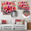 «Geanium Geranium Blossoms Cubist - Geraniums», art mural en métal traditionnel-440601457