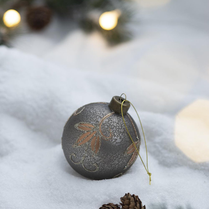D3 ", boules de Noël décoratives, boules de Noël suspendues en verre pour décorations de fêtes, lot de 12
