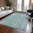 Machine Washable Indoor/Outdoor Xhevrie Blue Rug-437138087