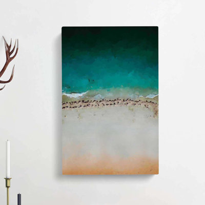 South Beach In Miami Florida In Abstract - Wrapped Canvas