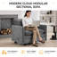 Fauteuil d'appoint rembourré en chenille de 41,3 po de largeur avec siège très profond-892059331