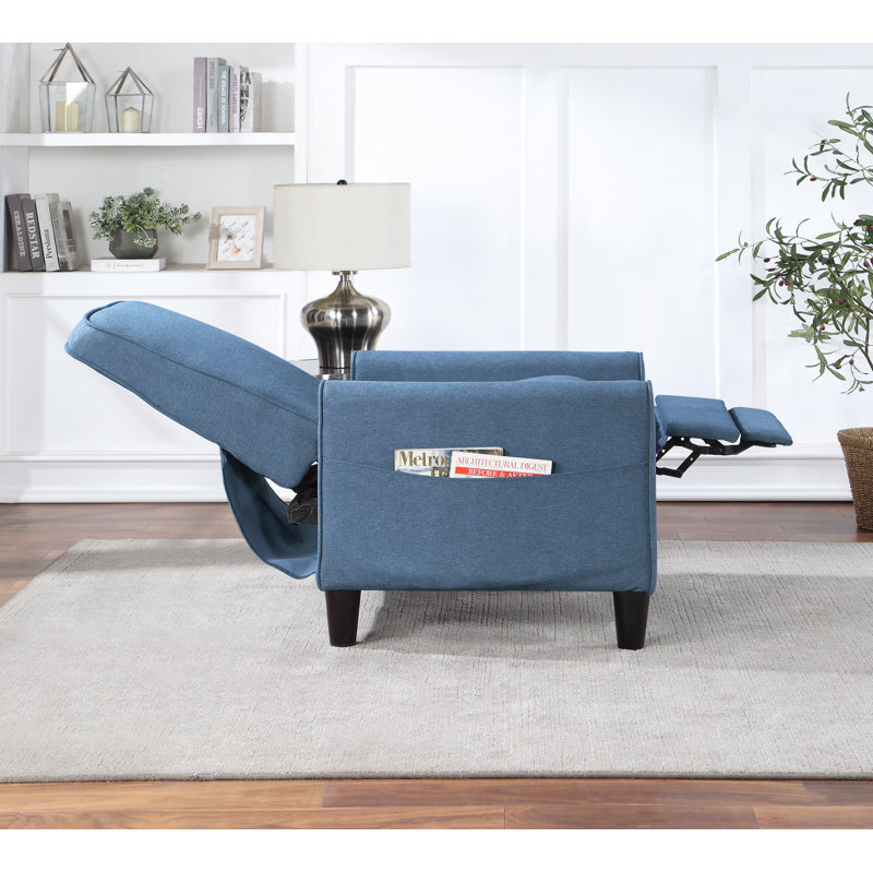 Fauteuil inclinable manuel standard Atmore, Mélange de polyester bleu