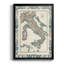 Carte encadrée de l'Italie, reproduction encadrée de qualité supérieure - prête à être accrochée-88100484-88100481