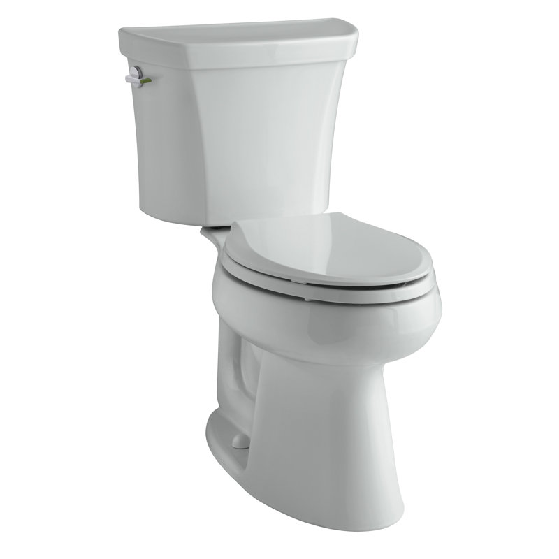 Highline 1.6 GPF Elongated Two-Piece Toilet, Ice Gray, Left-Hand